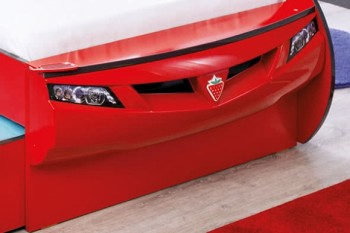 CARBED Кровать-машина Coupe с выдвижной кроватью Red 20.03.1306.00 в Славгороде - slavgorod.mebel54.com | фото