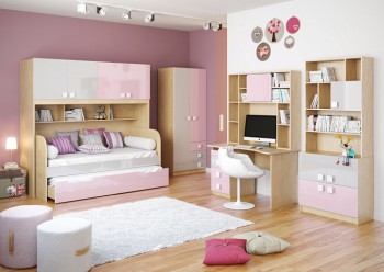 Детская комната Грэйси (Розовый/Серый/корпус Клен) в Славгороде - slavgorod.mebel54.com | фото