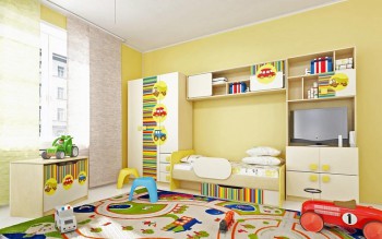 Детская комната Клаксон (Бежевый/корпус Клен) в Славгороде - slavgorod.mebel54.com | фото