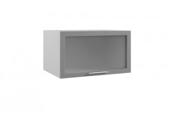 Гарда ГВПГС 800 шкаф верхний горизонтальный глубокий со стеклом высокий (Белый/корпус Серый) в Славгороде - slavgorod.mebel54.com | фото