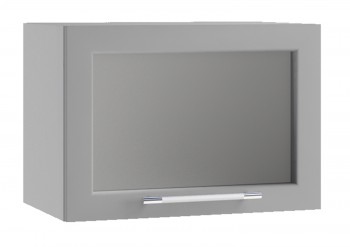 Гарда ПГС 500 шкаф верхний горизонтальный со стеклом (Белый Эмалит/корпус Серый) в Славгороде - slavgorod.mebel54.com | фото