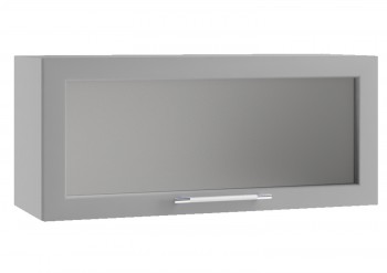 Гарда ПГС 800 шкаф верхний горизонтальный со стеклом (Серый Эмалит/корпус Серый) в Славгороде - slavgorod.mebel54.com | фото