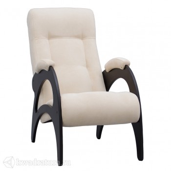 Кресло для отдыха Неаполь Модель 9 без лозы (Венге-эмаль/Ткань Ваниль Verona Vanilla) в Славгороде - slavgorod.mebel54.com | фото