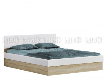 Кровать 1,6 спальня Фортуна (Дуб сонома/белый глянец) в Славгороде - slavgorod.mebel54.com | фото