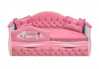 Кровать 160 серии Иллюзия 2 ящика 36 Розовый (мягкий бортик/подушки) в Славгороде - slavgorod.mebel54.com | фото