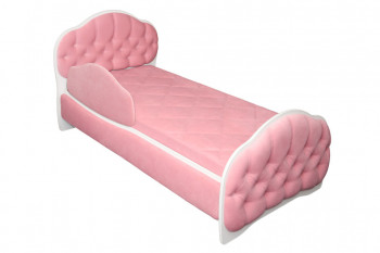 Кровать 170 Гармония 36 Светло-розовый (мягкий бортик) в Славгороде - slavgorod.mebel54.com | фото