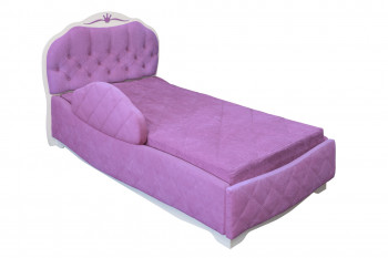 Кровать 190 Гармония Lux 67 Светло-фиолетовый (мягкий бортик) в Славгороде - slavgorod.mebel54.com | фото