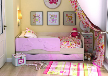 Кровать Алиса КР-812 1,6 Белфорд/Розовый металлик в Славгороде - slavgorod.mebel54.com | фото