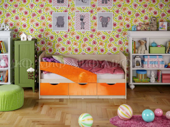 Кровать Бабочки 1,6м (Оранжевый металлик) в Славгороде - slavgorod.mebel54.com | фото