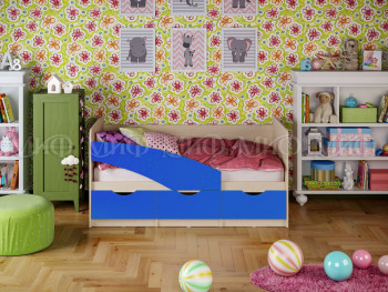 Кровать Бабочки 2,0м (Синий матовый) в Славгороде - slavgorod.mebel54.com | фото