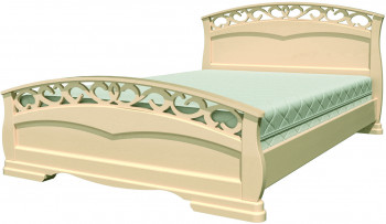 Кровать Грация-1 из массива сосны 900*2000 Слоновая кость в Славгороде - slavgorod.mebel54.com | фото