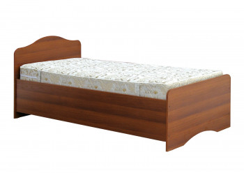 Кровать одинарная 900-1 без матраса (круглые спинки) Орех Таволато в Славгороде - slavgorod.mebel54.com | фото