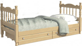 Кровать одинарная Аленка из массива сосны 800*1890 Сосна в Славгороде - slavgorod.mebel54.com | фото