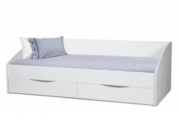 Кровать одинарная "Фея - 3" (симметричная) New/(белый / белый / ДВПО: белый) в Славгороде - slavgorod.mebel54.com | фото