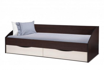 Кровать одинарная "Фея - 3" (симметричная) New (венге / вудлайн кремовый / ДВПО: белый) в Славгороде - slavgorod.mebel54.com | фото