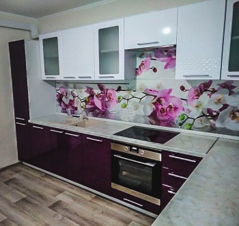 Модульная кухня Капля (Белый глянец/Лайм глянец) в Славгороде - slavgorod.mebel54.com | фото