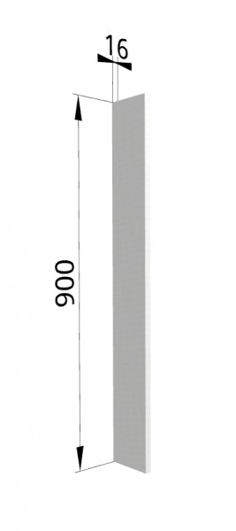 Панель торцевая (для шкафа верхнего торцевого высотой 900 мм) ВПТ 400 Мелисса (Белый скин) в Славгороде - slavgorod.mebel54.com | фото