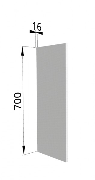 Панель торцевая (для шкафа верхнего высотой 700 мм) П Мелисса (Белый скин) в Славгороде - slavgorod.mebel54.com | фото