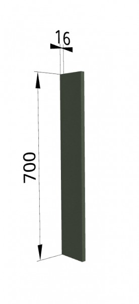 Панель торцевая ПТ 400 Квадро (для шкафа торцевого верхнего) Оливково-зеленый в Славгороде - slavgorod.mebel54.com | фото