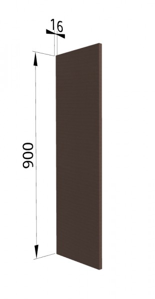 Панель торцевая ВП Квадро (для шкафа верхнего высокого) Шоколад кожа в Славгороде - slavgorod.mebel54.com | фото