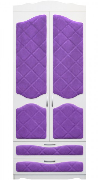 Шкаф 2-х створчатый с ящиками серии Иллюзия 32 Фиолетовый в Славгороде - slavgorod.mebel54.com | фото