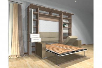 Шкаф-кровать с диваном Каролина в Славгороде - slavgorod.mebel54.com | фото
