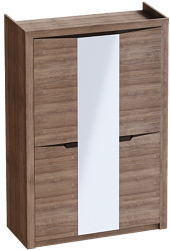 Шкаф трехдверный Соренто Дуб стирлинг/Кофе структурный матовый в Славгороде - slavgorod.mebel54.com | фото