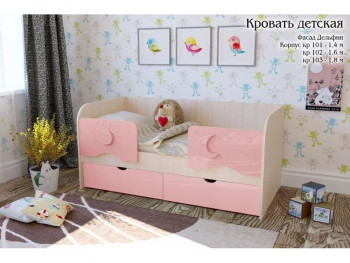 Соня Кровать детская 2 ящика 1.8 Розовый глянец в Славгороде - slavgorod.mebel54.com | фото