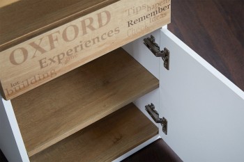 Стол с ящиками «Оксфорд» (Ривьера/Белый с рисунком) в Славгороде - slavgorod.mebel54.com | фото